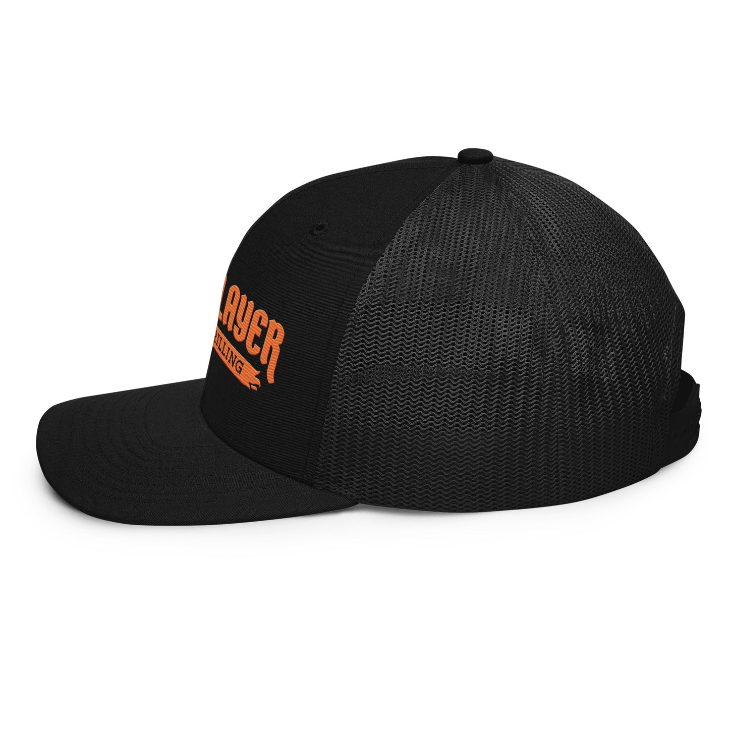 Hellslayer BBQ & Grilling Richardson 112 Snapback Trucker Hat with Orange Logo