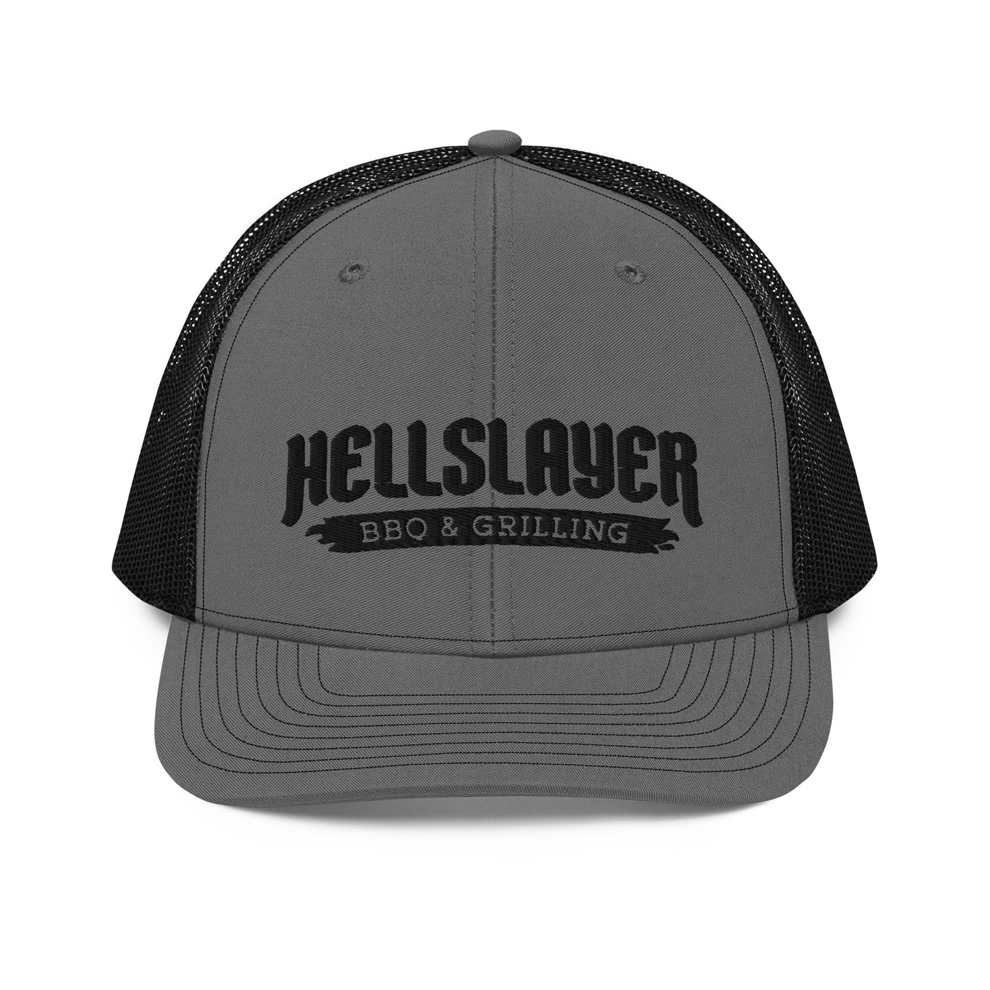 Hellslayer Richardson 112 Snapback Trucker Hat Black Logo