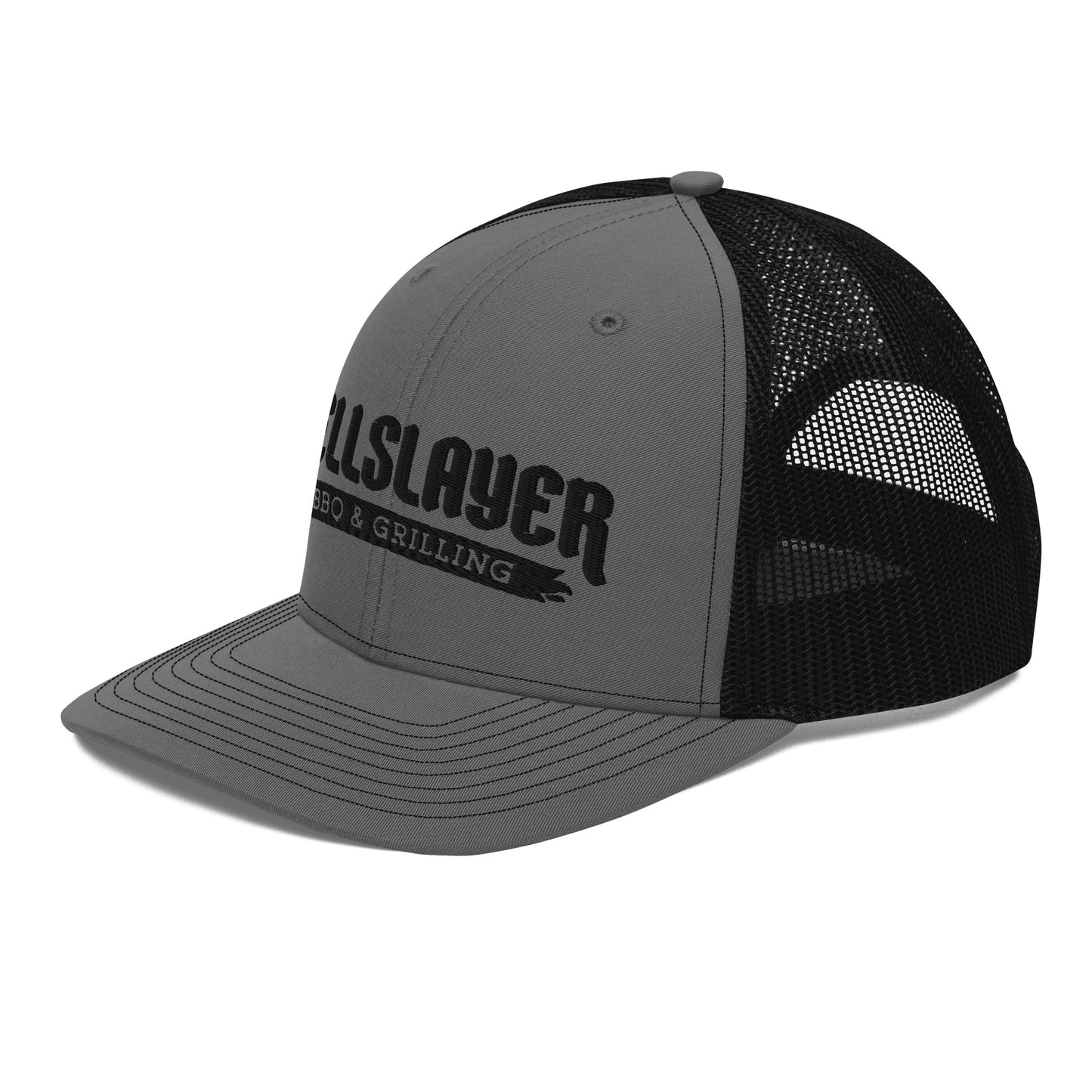 Hellslayer Richardson 112 Snapback Trucker Hat Black Logo