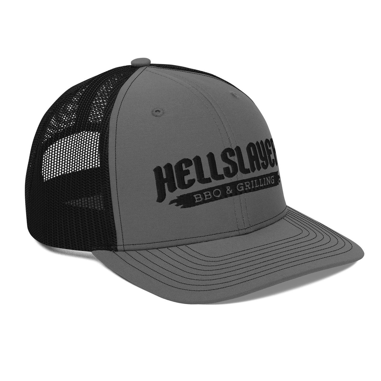 Hellslayer Richardson 112 Snapback Trucker Hat Black Logo